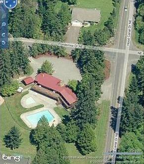 Aerial view of clubhouse